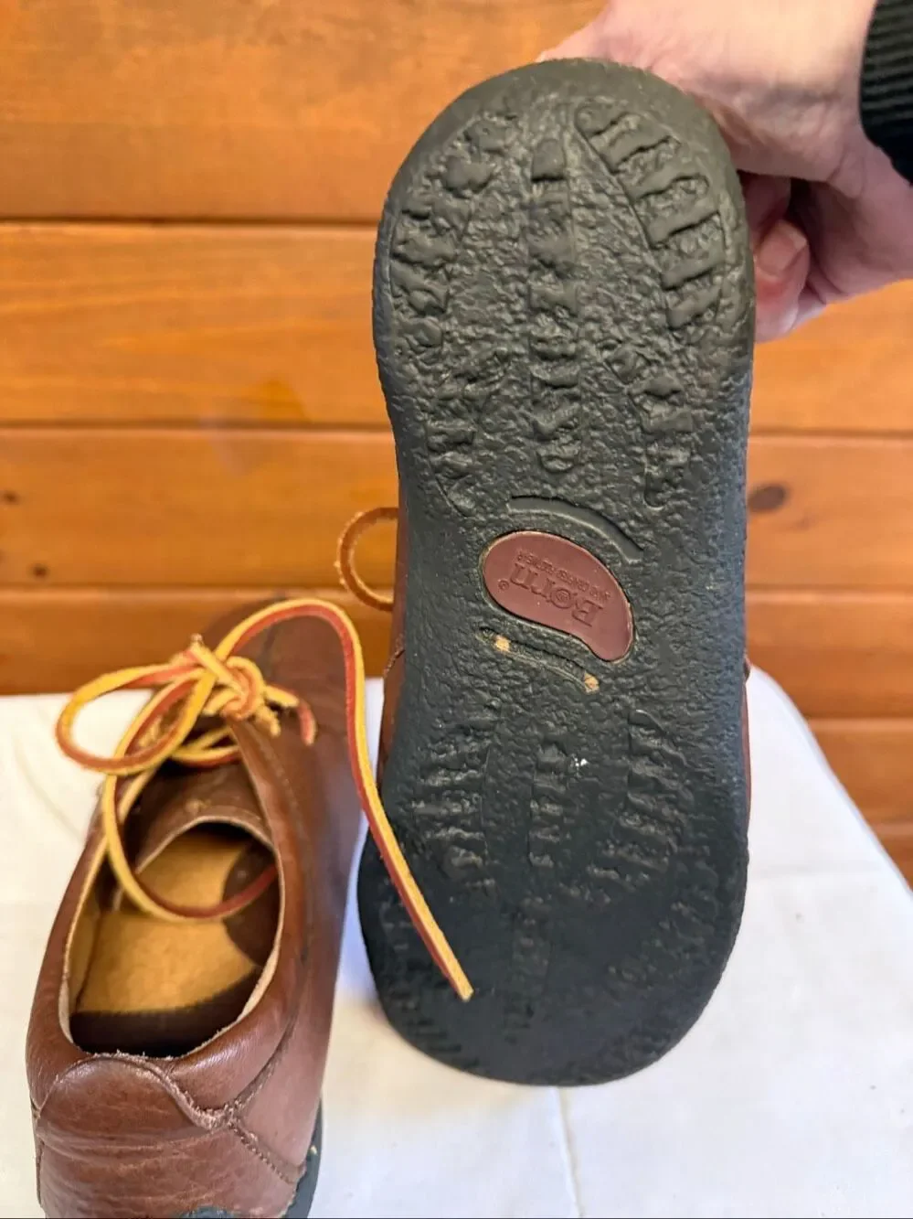 Børn Womans leather comfort oxford split-toe stitching/Pebbled Shoes Sz 9